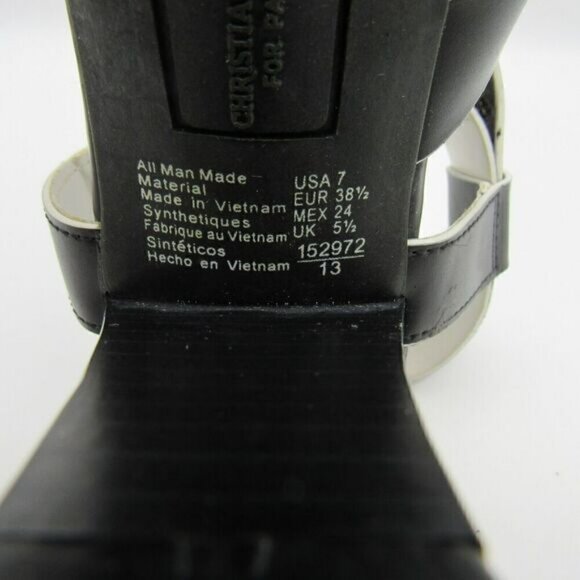 Christian Siriano for Payless Sandals Women's Sz 7 Strappy Slingback Black Heels - Picture 8 of 9